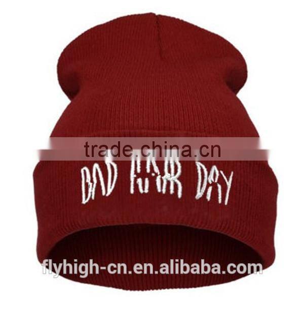 Girls Beanie Promotional Winter Embroidered Knit Hat