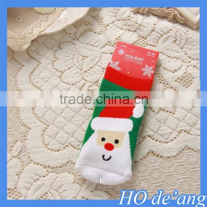Hogift hot selling baby socks thick warm terry socks combed cotton Christmas baby socks MHo-198