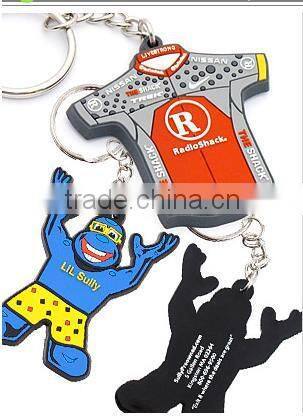 Promotional Gifts silicone keychain 2016 best selling customized logo 3d silicone keychain