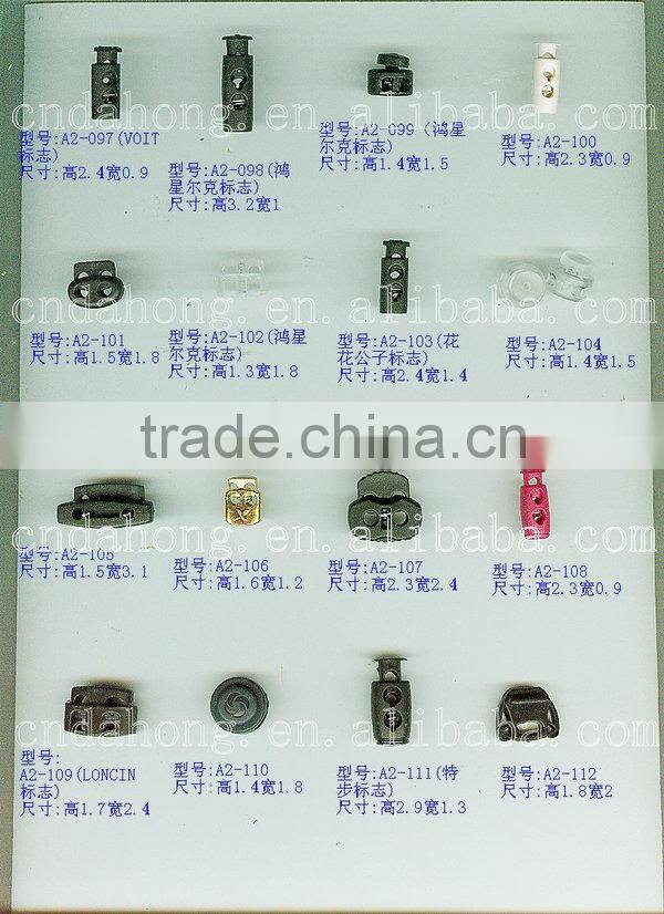 Wholesale string plastic cord stoppers for outdoor clothing
