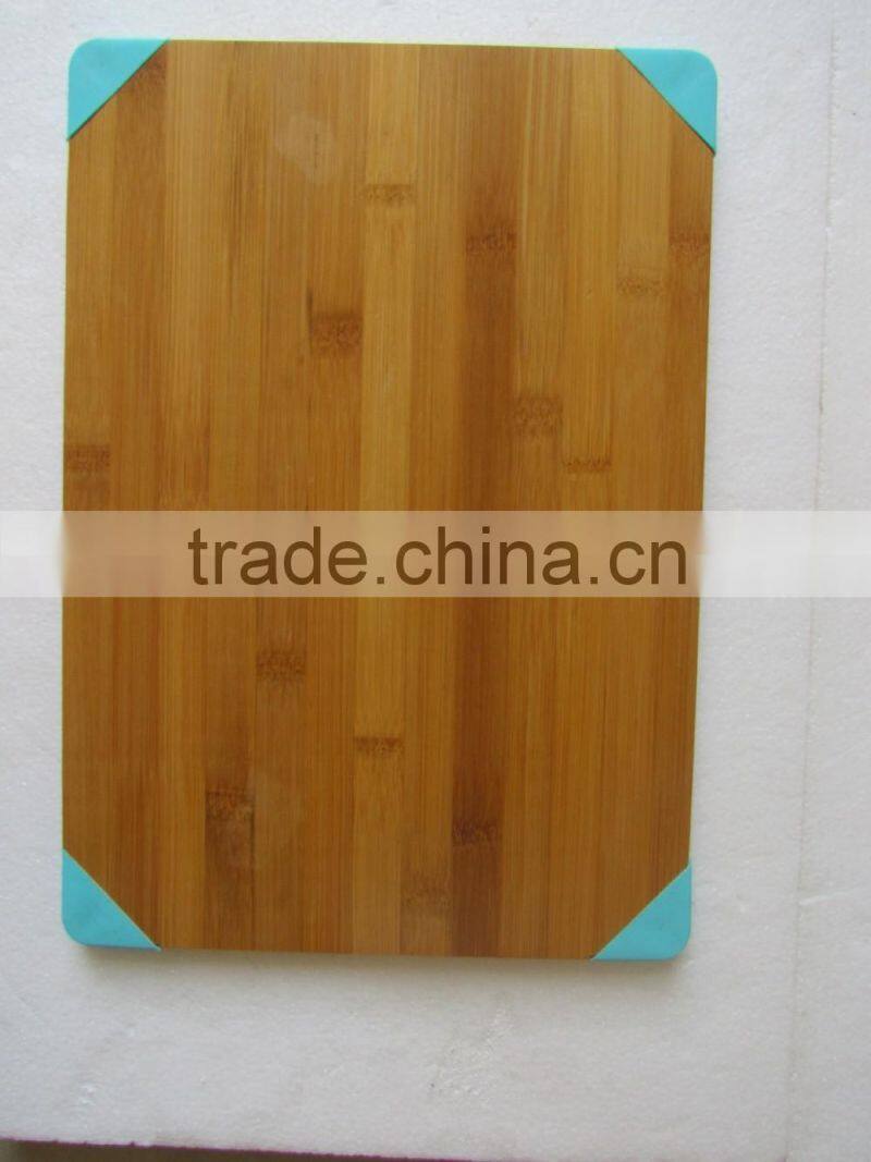 Bamboo Wooden Silicon rings Chopping board/block set,kitchen cutting board,sedex christmas