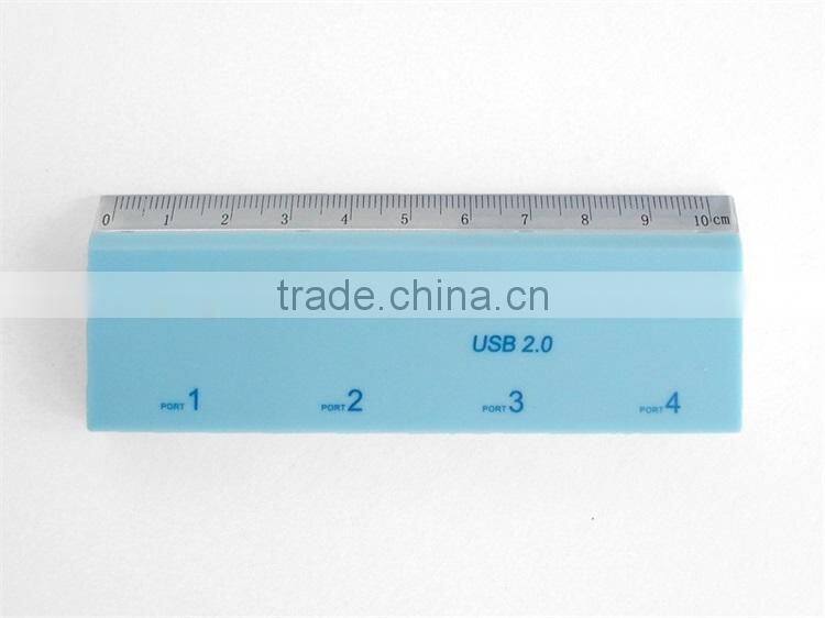 Scale ruler style 4 port usb 2.0 hub
