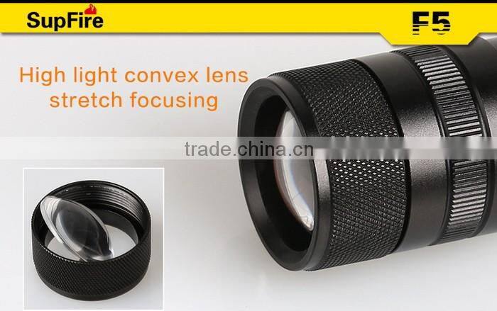 Hot seller SupFire F5 mini portable LED flashlight torch with clip