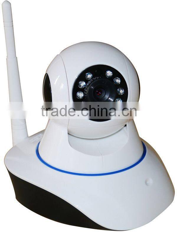 Wireless ip camera input alarm with pir sensor and remote control