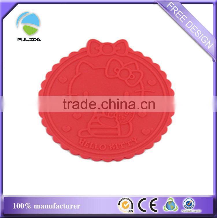 thick edge heat protection rubber doggy puppy petsoft pvc bowl coaster