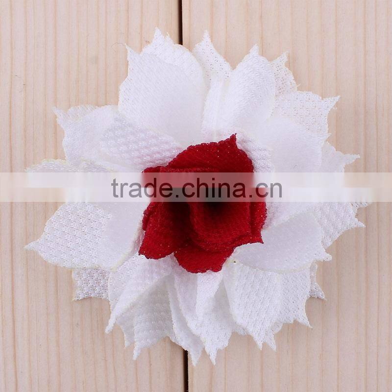 New product hot sell burlap flower for hair shoes H-534