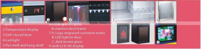 J-010 mini fridge display cooler,