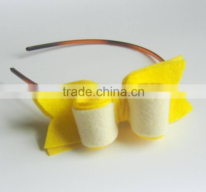 New style felt bow headband for kids,wholesale handmade headbands