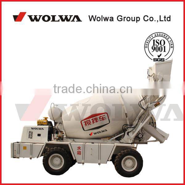 WOLWA Mobile concrete mixer truck 1.2m3 with hydraulic self-loading system