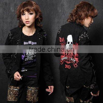 fashion Visual Kei Punk Gothic ROCK top shirt coat 71153