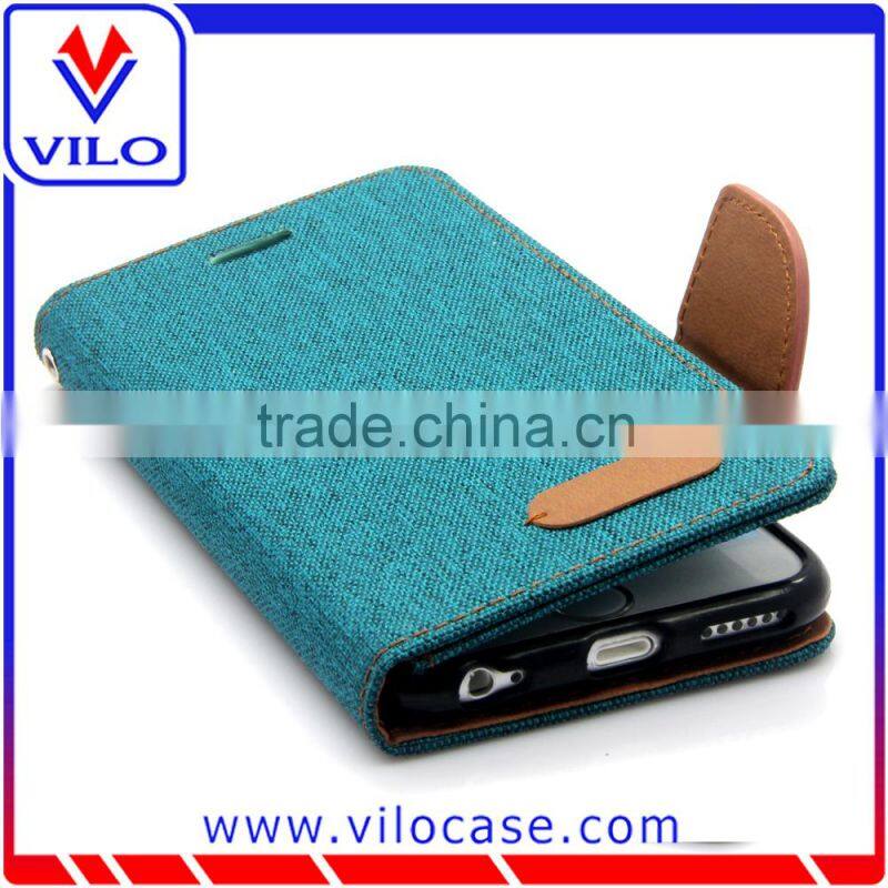 Mecury Goospery Dual Color Cross Pattern Magnetic Wallet Side Flip TPU +PU Leather Case for iPhone6s With Stand