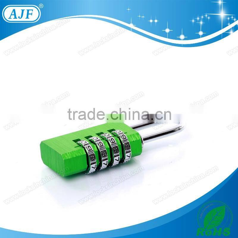 AJF 2015 New Arrival High security 3 Dials square shape aluminium material combination padlock
