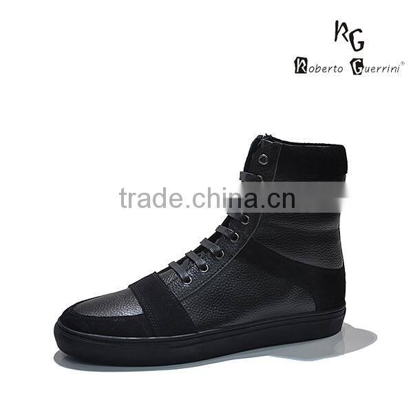 custom high top genuine leather sneakers