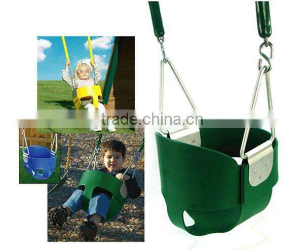 plastic baby swing chair/plastic Full Bucket Toddler Swing Seats with High Rest Back
