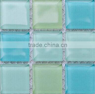 irregular shape washroom crystal glass mosaic