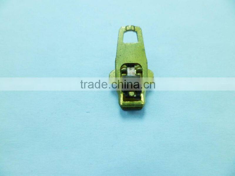3# brass zipper 45YG brass slider auto-lock zipper slider pin-lock zipper slider jeans zipper slider