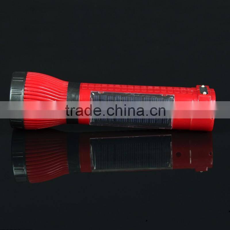 2016 Solar Led Torch Flashlight Electronic Plastic WIth inside Power
