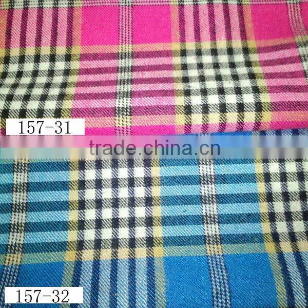 16*16 58*52 cotton/polyester yarn dyed flannel fabric for shirt with ready bulk good quality