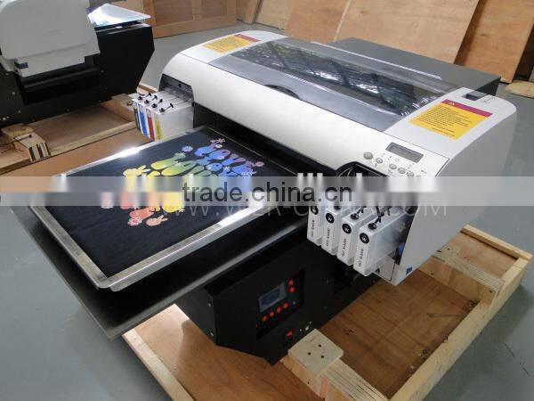 New cheap A2 size desktop DTG t-shirt printer on hot selling
