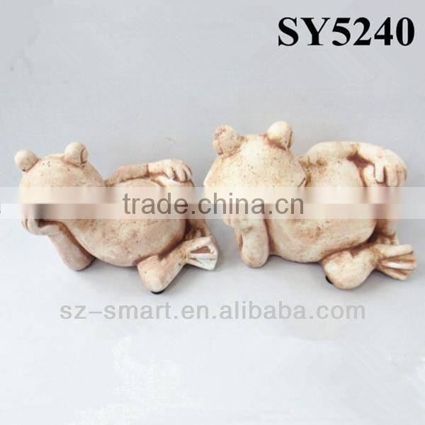 Cement sitting rabbit garden statue home decoration