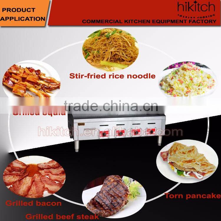 Commercial gas griddle gas teppanyaki grill kitchen cooking griddle 4 burner large griddle