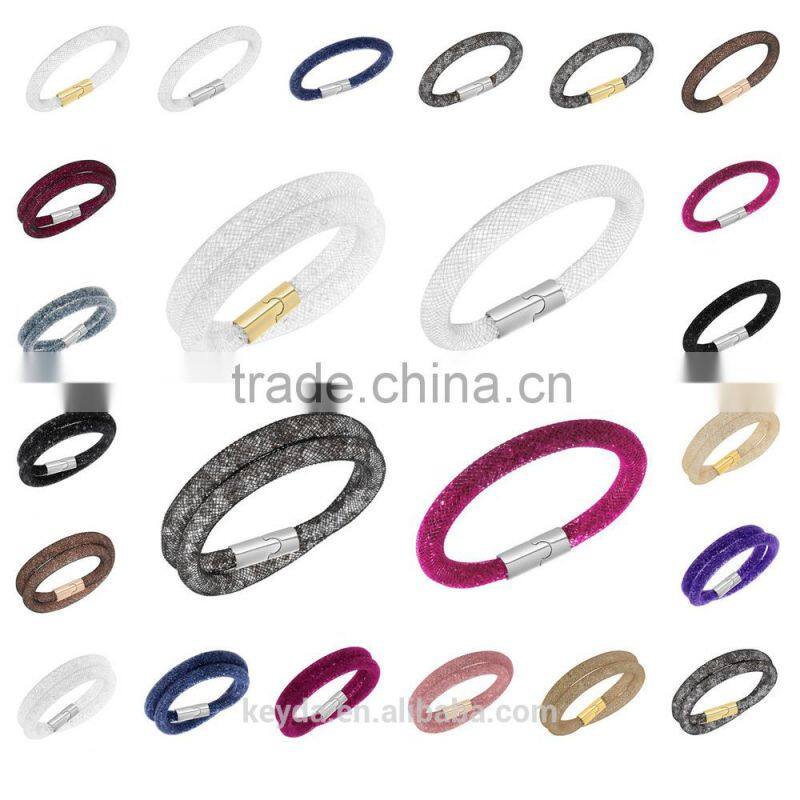 Czech Crystal Shamballa Bracelet Metal Crystal Wrap Bracelets