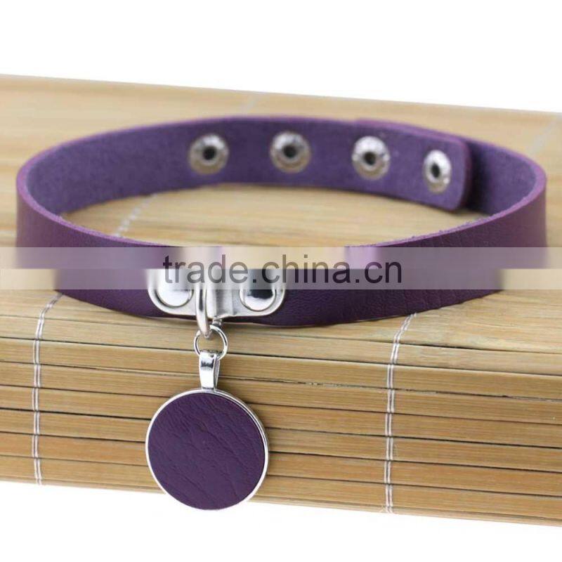 Rock Punk Style Hot Japan Anime Sailor Moon Heart Wings Chocker Leather Necklace Gothic Collar Choker