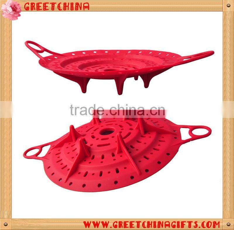 Custom Silicone Food/Vegetable Steamer Cooker Basket For Kitchen Cooking Utensil Tools
