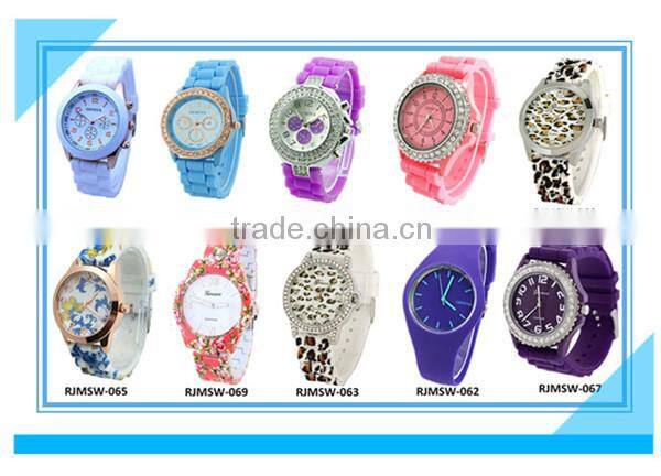 Charming Silvery Color Black Leather Strap Business Gift Genuine Skeleton Watch