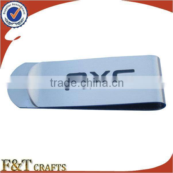 hot sales metal blank stainless steel money clip with laser engraved logo
