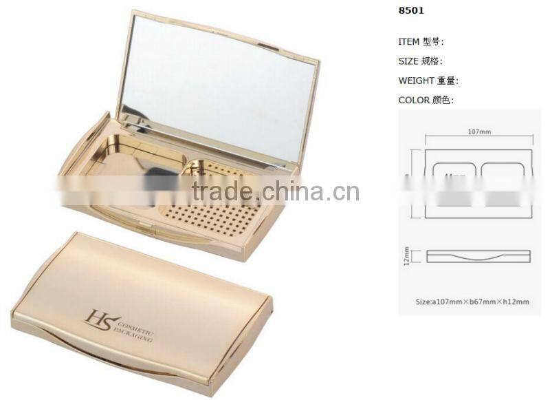 Wholesale empty luxury cosmetic sample box packaging with mirror