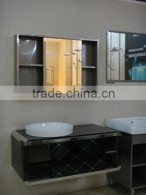 China products 304 stainless steel cabinet bathroom vanity GD2002