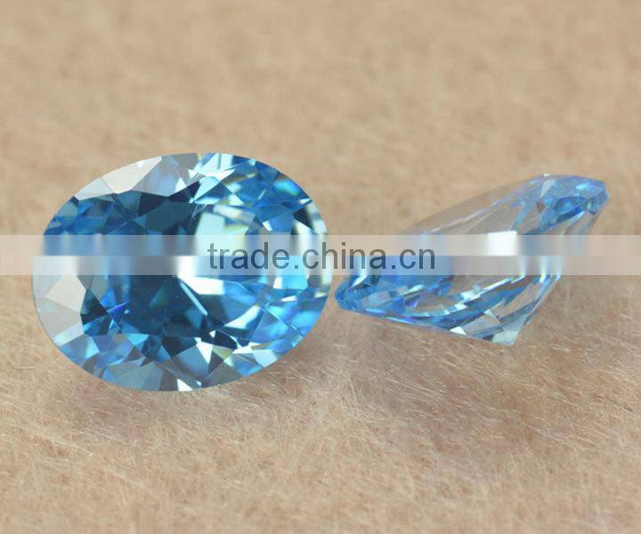 wholesale high quality loose Oval dark Peridot cz lab created diamond