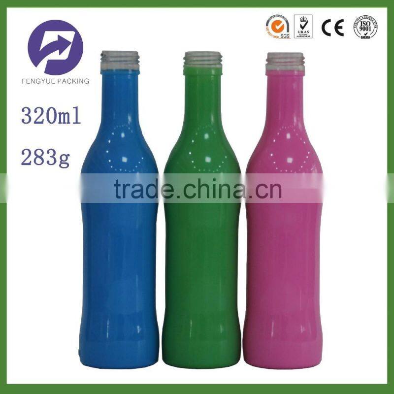 Cheap colourful 320ml glass wine bottles