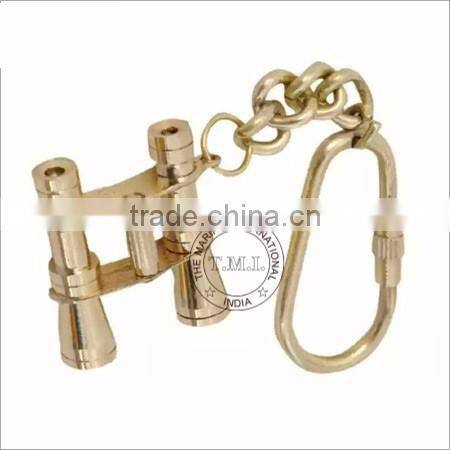 KEY CHAIN BINOCULAR - KEY RING BINOCULAR - BRASS KEYCHAIN BINOCULAR - NAUTICAL BRASS BINOCULAR KEYRING