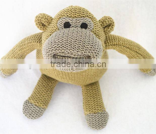 Wholesale knitted animal toys ,knit stuffed gorillas toys