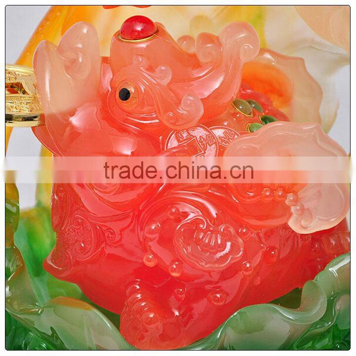 Jade color Money frog feng shui statue ,Large size money frog