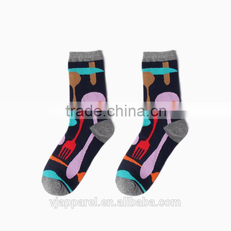 Colorful Patterned Crew Socks Men