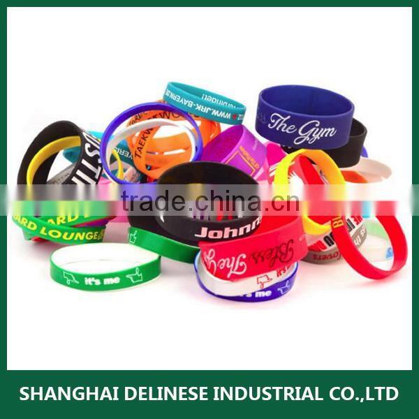 custom logo printed silicone bangles
