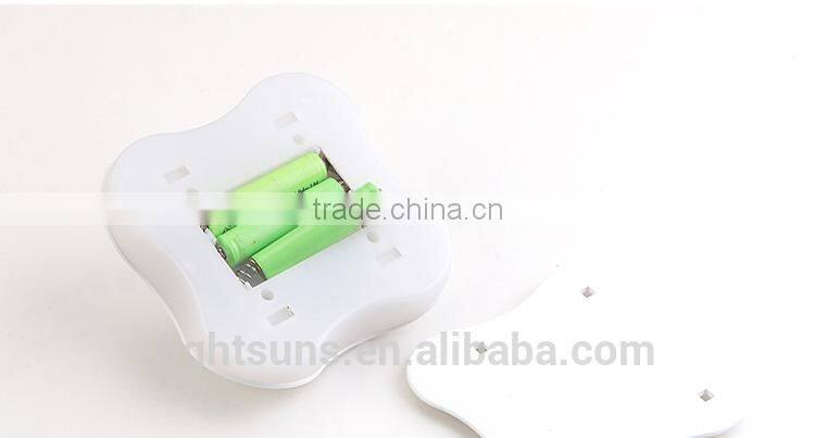 2015 New Design Four Leaf Clover Shape High Brightness White Or Yellow Human Body Induction Lamp with 3M tape
