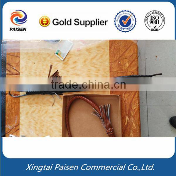 strong and durable horse riding leather whip with real cow hide for farmland