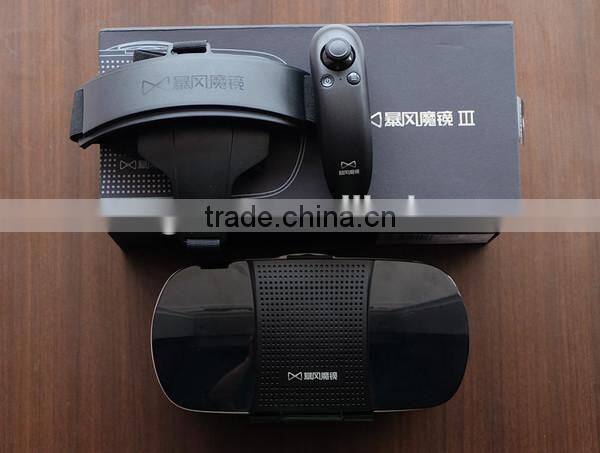 Best Gift Baofeng Storm III Virtual Reality 3D Video Glasses for 4.7 - 6" Smartphone VR 3D Glasses + Bluetooth Remote Joystick
