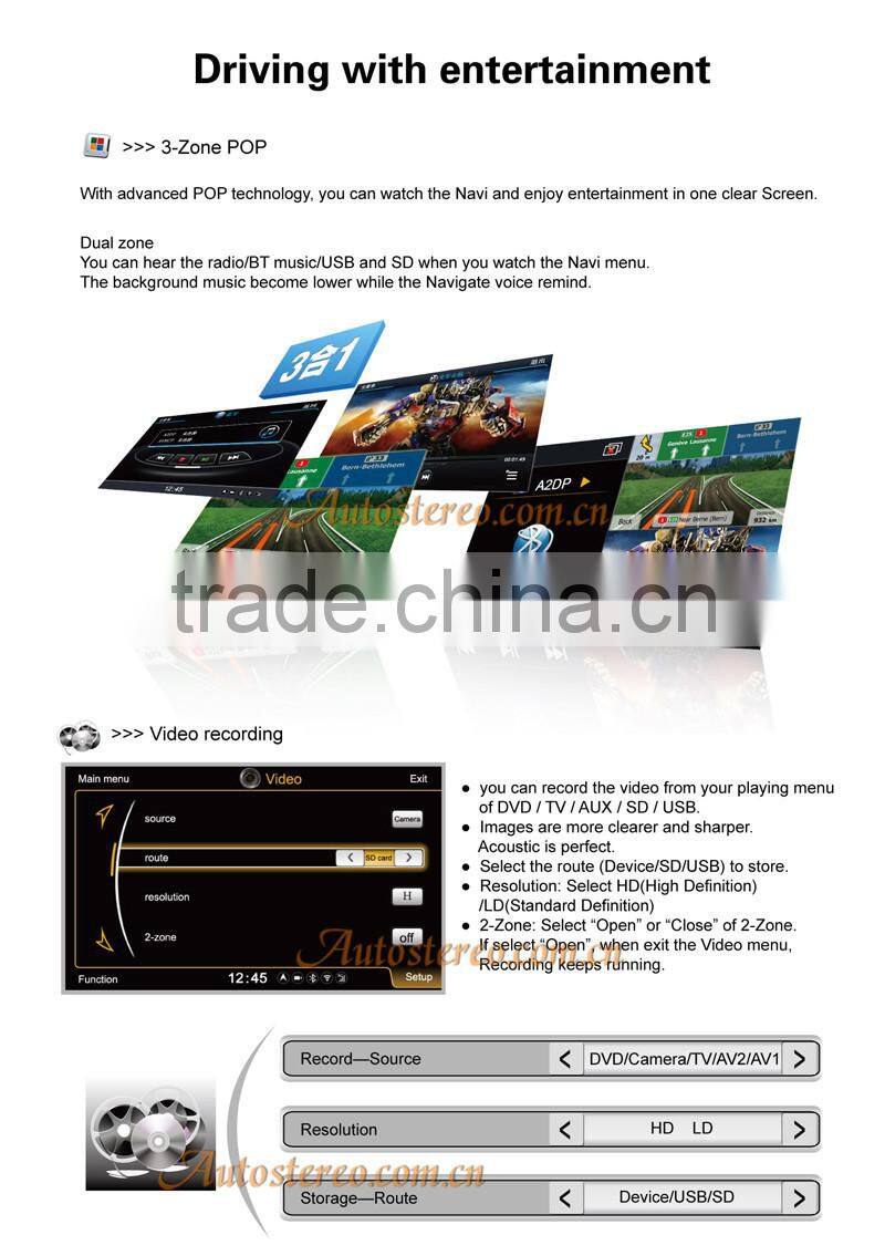 car multimedia entertainment player for Peugeot 207 car Radio GPS Satnav Navigation DVD