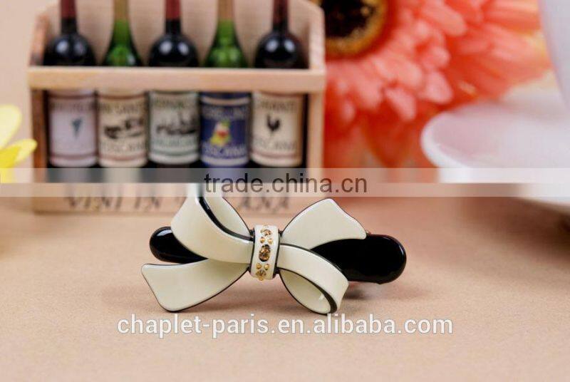 Rhinestone bow french pin fashion hair jewellery
