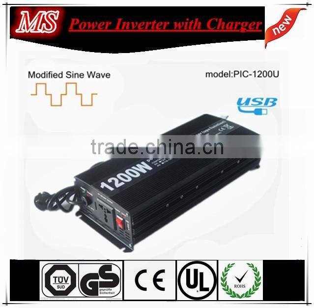 12v/24v 1200w ups power inverter with charger