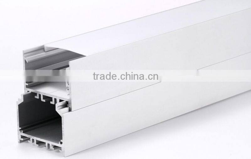 Pendent or Recessed or Surface mounted Linear shape led aluminum profile with wrings