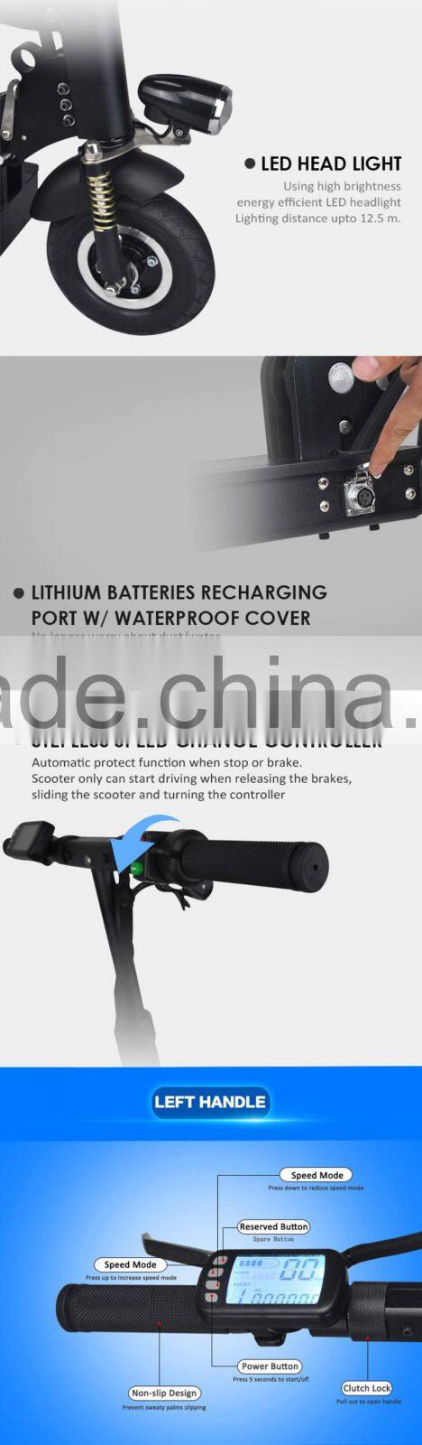 Confortable Folding Electric Scooters with Seat