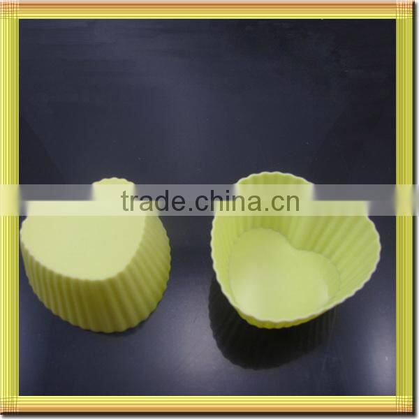 multi colors heart shape make cake silicone bakery mold