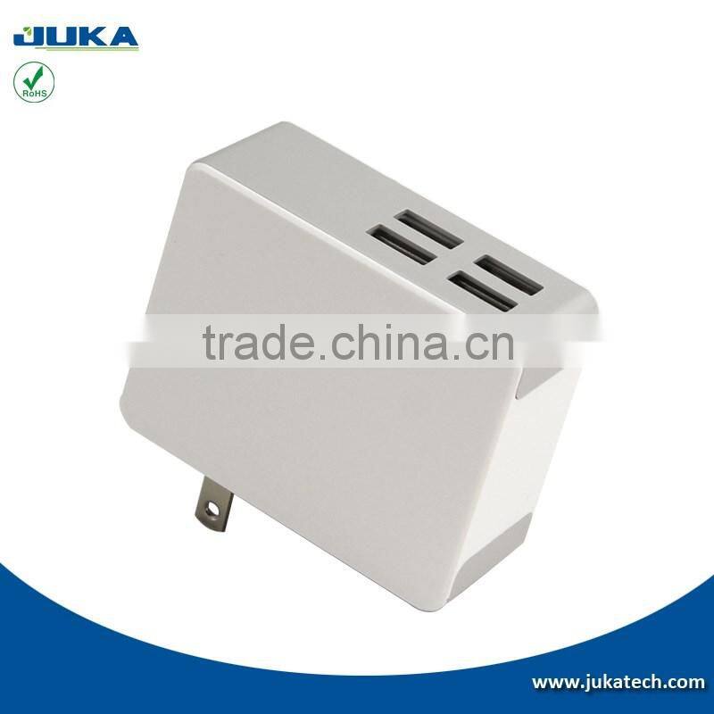 25 Watts (5V/5A) 4-Port Family-Sized Wall Charger Multi Port USB Home Charger