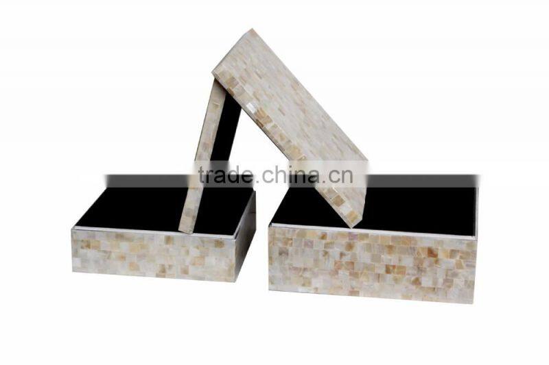 Mother of pearl inlaid jewelry box